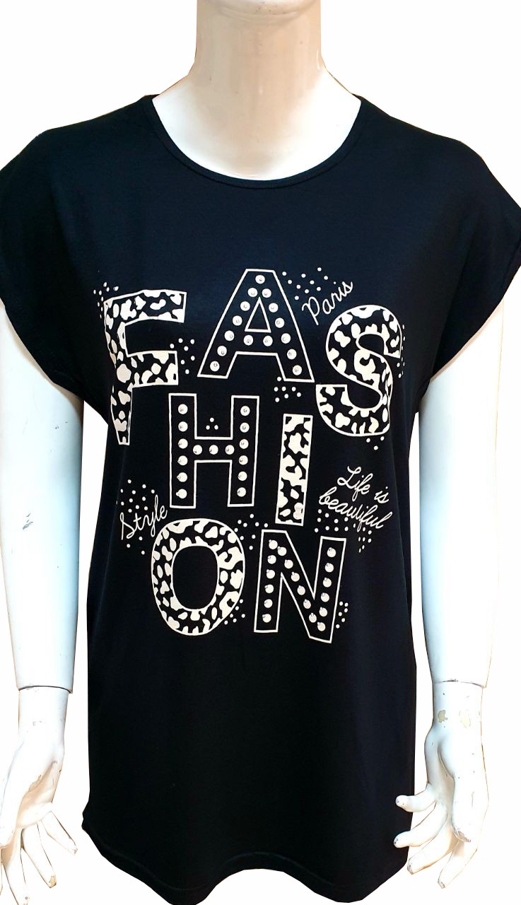 تونیک ویسکوز آستین دار طرح FASHION